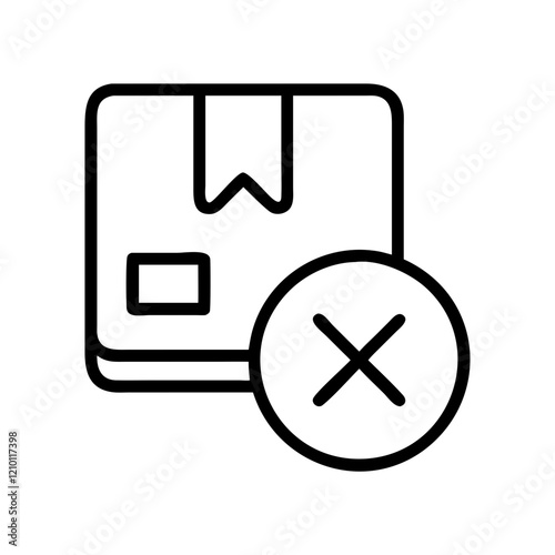 cancel order icon, cancel order line art - simple line art of cancel order, perfect for cancel order logos and icons