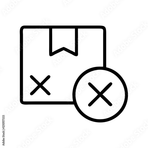 Free Download cancel order icon, cancel order line art - simple line art of cancel order, perfect for cancel order logos and icons - GFXLoad