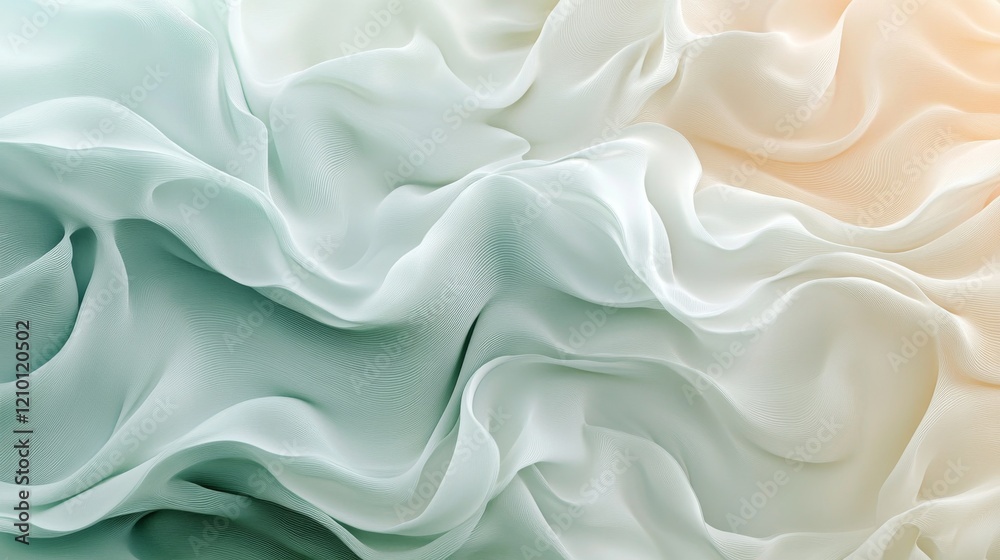 Obraz premium Abstract Draped Fabric Soft Pastel Hues