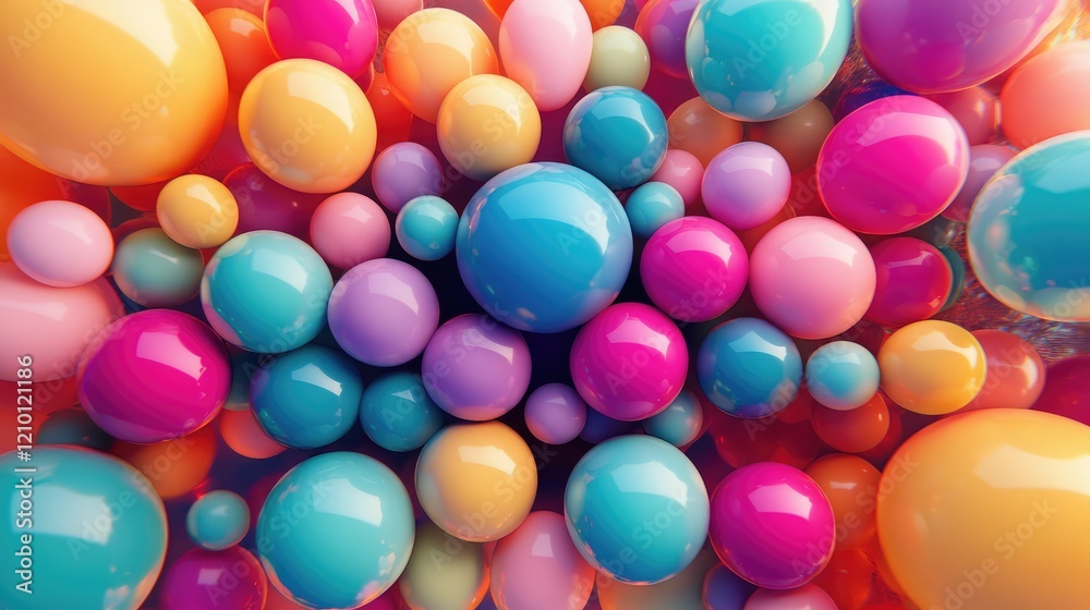 Symmetrically arranged vibrant balloons in shades of blue, pink, orange, and purple filling a colorful background, creating a festive ambiance. Symmetrically arranged vibrant balloons in shades of blue, pink, orange, and purple filling a colorful background, creating a festive ambiance.