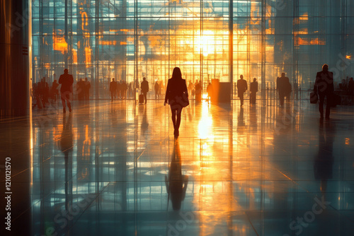 Happy Traveler In The Airport