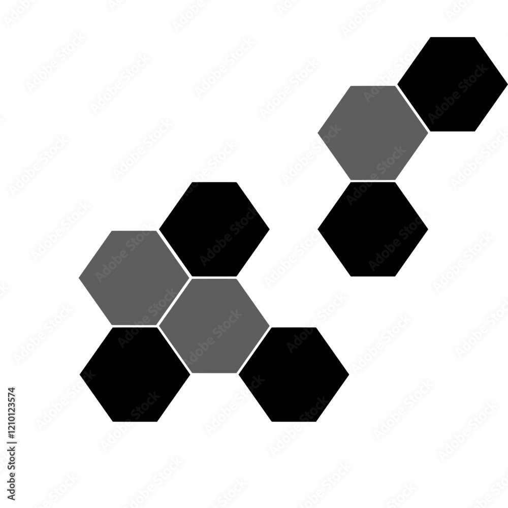 Hexagon patterns. Seamless contour hexagon. Geometric shape patterns Hexagon patterns. Seamless contour hexagon. Geometric shape patterns