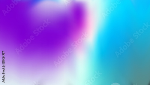 Abstract blurred background in soft pastel violet and blue colors. Horizontal wallpaper with smooth transitions of paint, resembling a watercolor.