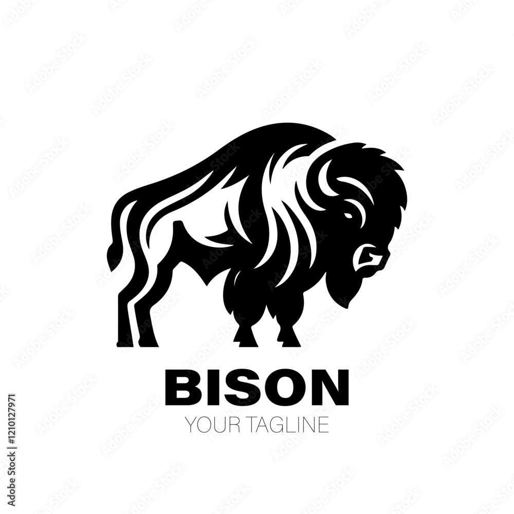 Fototapeta premium Bison Logo. Bison Logo Design. Bison Logo Brand. Bison Logo Vector Design Isolated on White Background