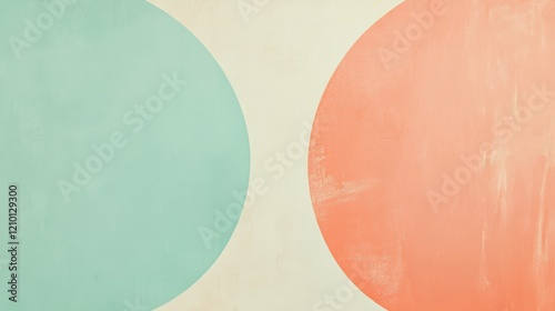 Wallpaper Mural Minimalist design featuring half-circles in soft pastel tones creating a serene and calming atmosphere in modern art style Torontodigital.ca