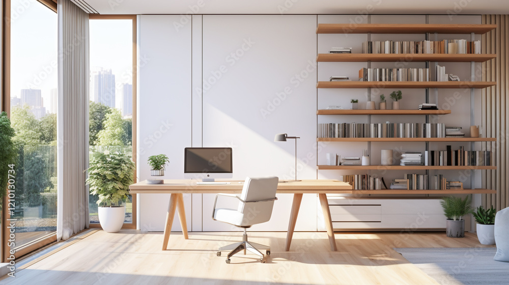Modern Workspace. Minimalist Workspace Oasis Modern Workspace. Minimalist Workspace Oasis