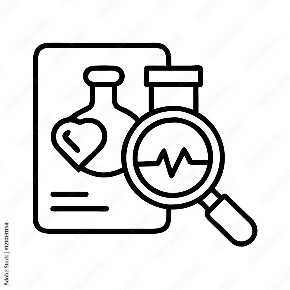 clinical research icon, clinical research line art - simple line art of clinical research, perfect for clinical research logos and icons clinical research icon, clinical research line art - simple line art of clinical research, perfect for clinical research logos and icons