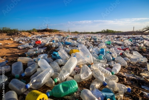 Waste plastic bottles garbage unhygienic pollution