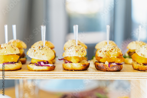 Catering food served on the table.