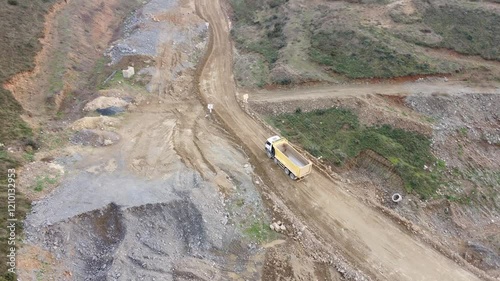 Aerial shot of construction works in Istanbul
