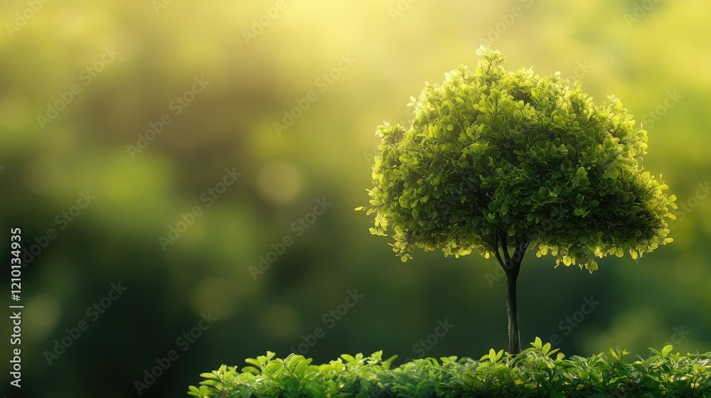 Nature Conservation Green Tree Concept in Summer Landscape with Empty Copy Space for Environmental Awareness and Pollution Prevention Messages Nature Conservation Green Tree Concept in Summer Landscape with Empty Copy Space for Environmental Awareness and Pollution Prevention Messages