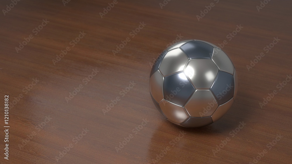 Fototapeta premium Soccer Ball Parquet