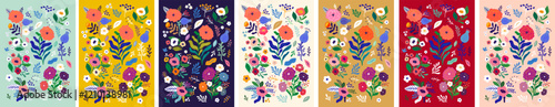 Beautiful flower collection of posters with roses, leaves, floral bouquets, flower compositions. Notebook covers