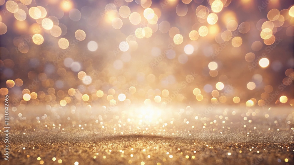 Sparkling Golden Glitter Background with Shimmering Lights and Bokeh Effect Sparkling Golden Glitter Background with Shimmering Lights and Bokeh Effect