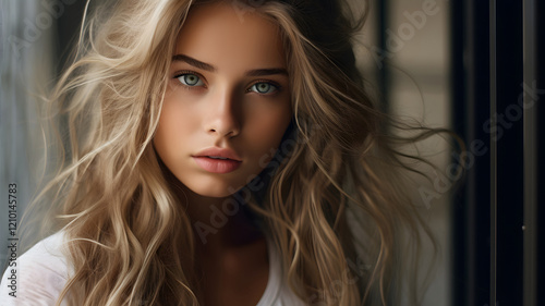 Serene Blonde Portrait photo