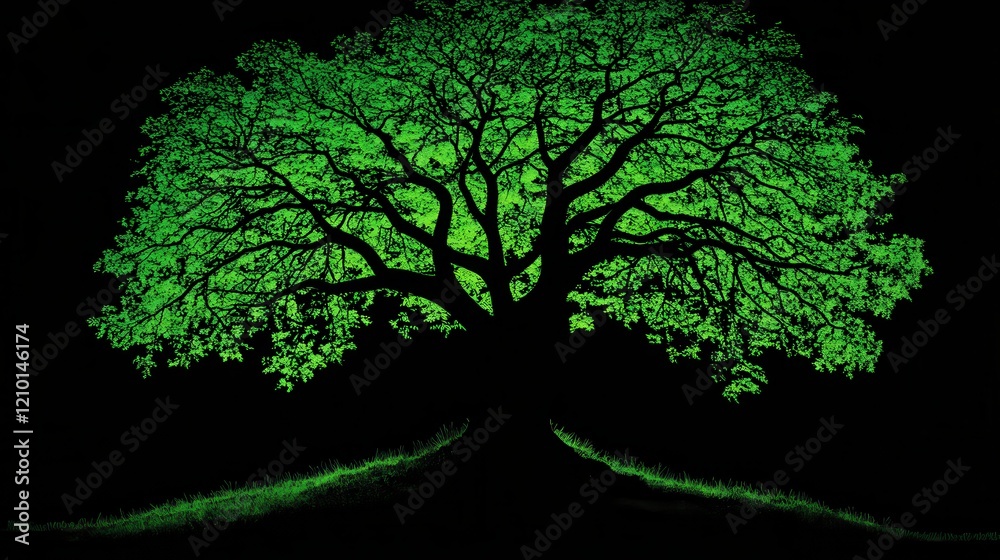 Fototapeta premium Exploring ancient trees of sprawling roots in nature's majestic landscapes