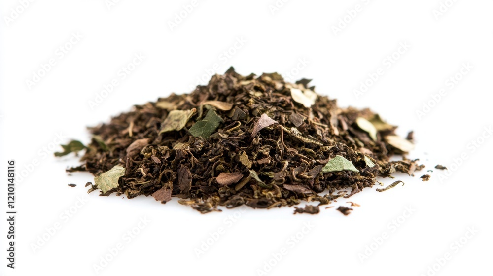 Ayahuasca Guayusa Tea Leaves: Natural Details on White Background Ayahuasca Guayusa Tea Leaves: Natural Details on White Background