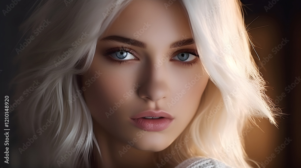 Obraz premium Serene Blonde Portrait