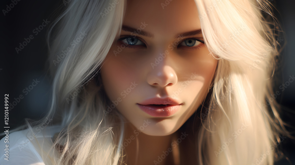 Fototapeta premium Serene Blonde Portrait