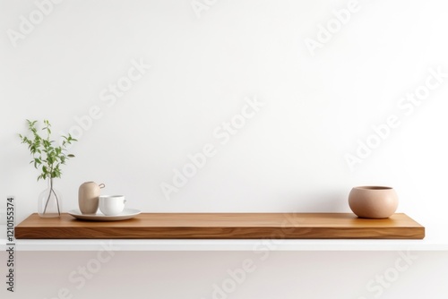 Wooden board windowsill furniture shelf photo