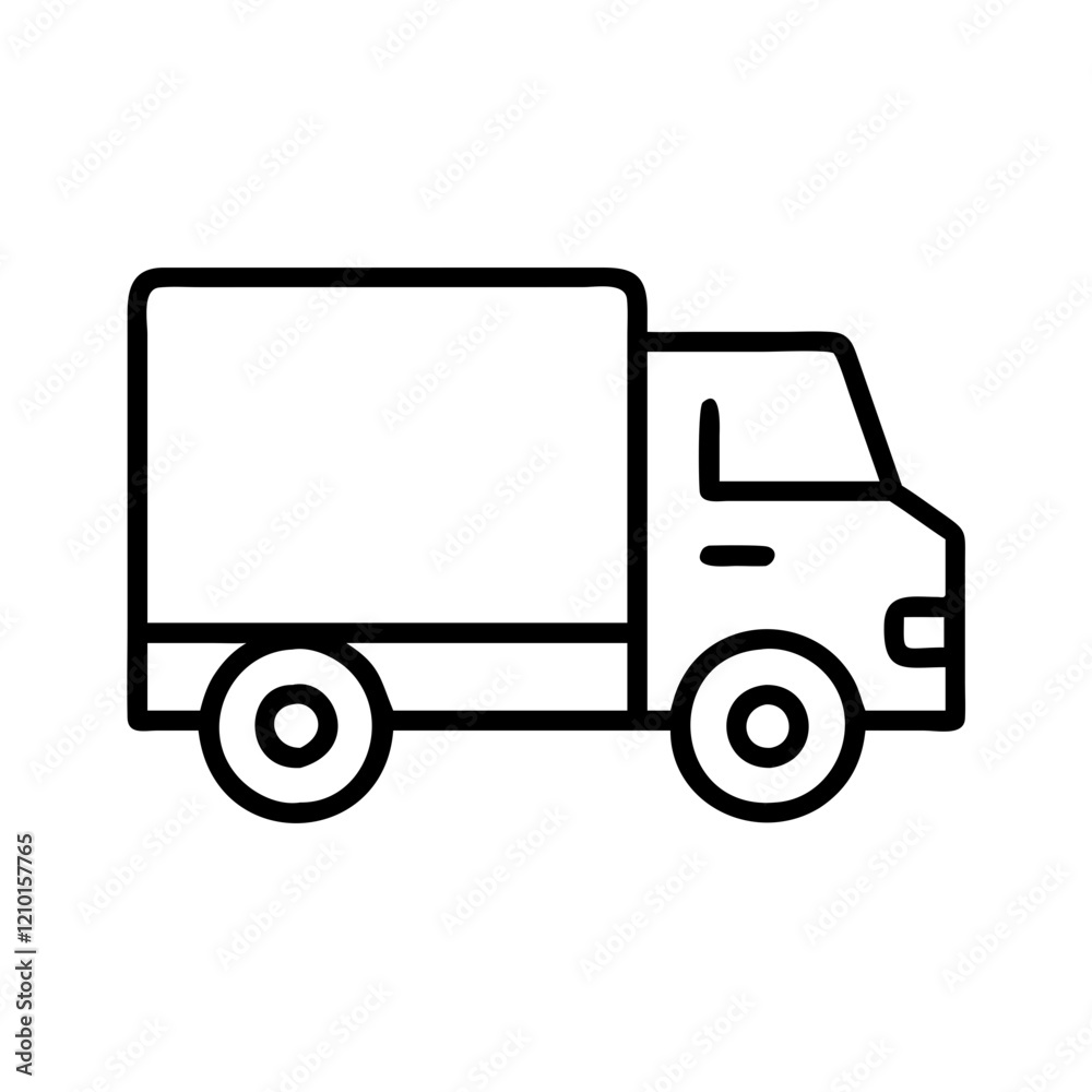 delivery truck icon, delivery truck line art - simple line art of delivery truck, perfect for delivery truck logos and icons delivery truck icon, delivery truck line art - simple line art of delivery truck, perfect for delivery truck logos and icons