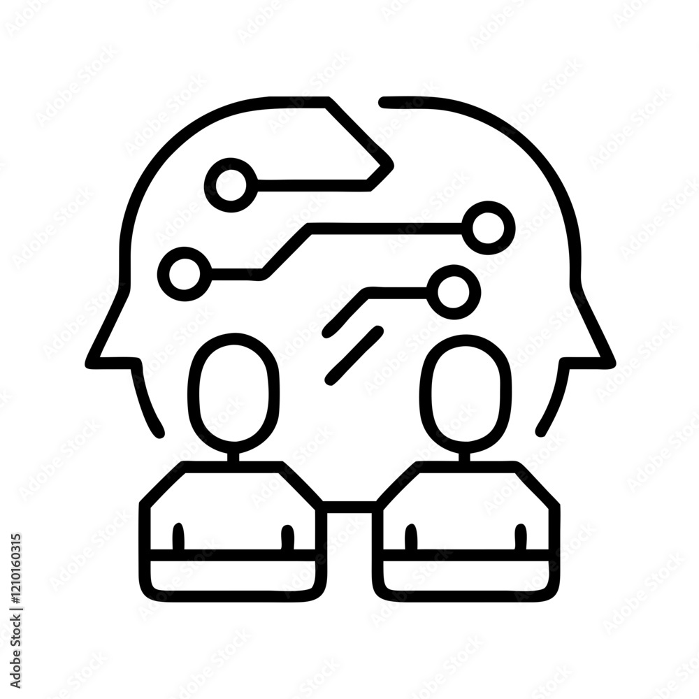 digital twin simulation icon, digital twin simulation line art - simple line art of digital twin simulation, perfect for digital twin simulation logos and icons digital twin simulation icon, digital twin simulation line art - simple line art of digital twin simulation, perfect for digital twin simulation logos and icons