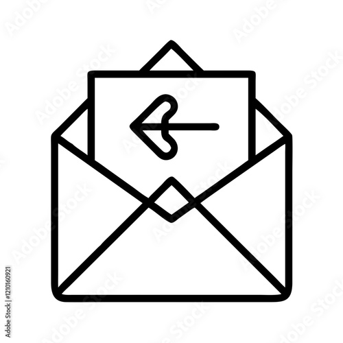 direct mail icon, direct mail line art - simple line art of direct mail, perfect for direct mail logos and icons