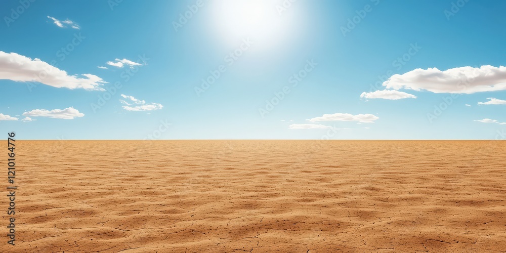 climate change carbon dioxide solutions concept. Vast golden landscape under a bright sun and blue sky with scattered clouds. climate change carbon dioxide solutions concept. Vast golden landscape under a bright sun and blue sky with scattered clouds.