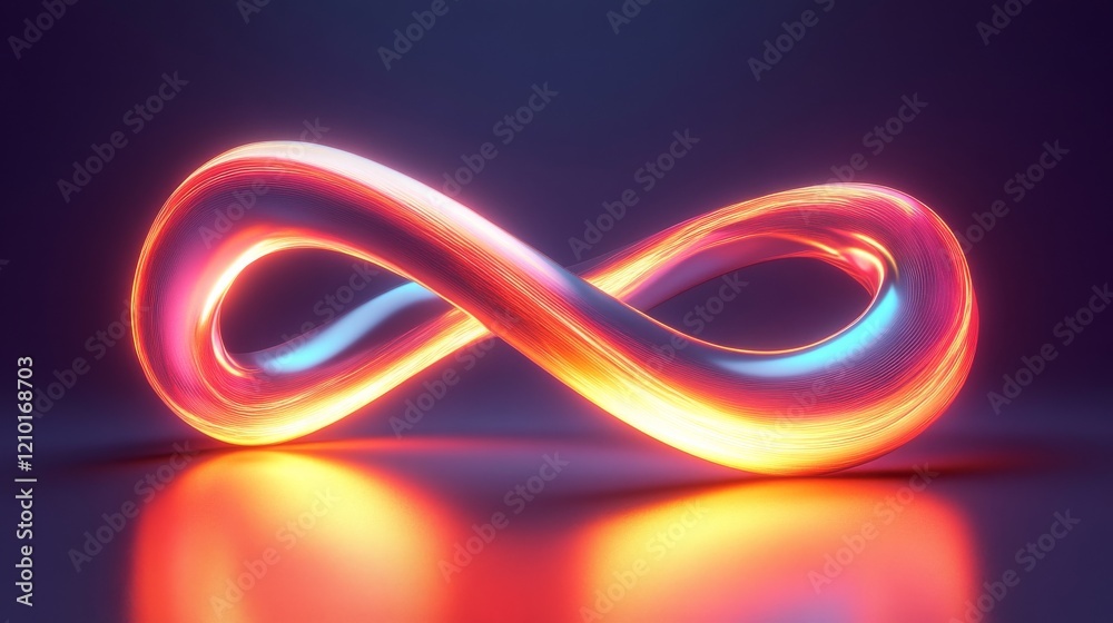Illuminated Infinity Symbol Abstract Design Illuminated Infinity Symbol Abstract Design
