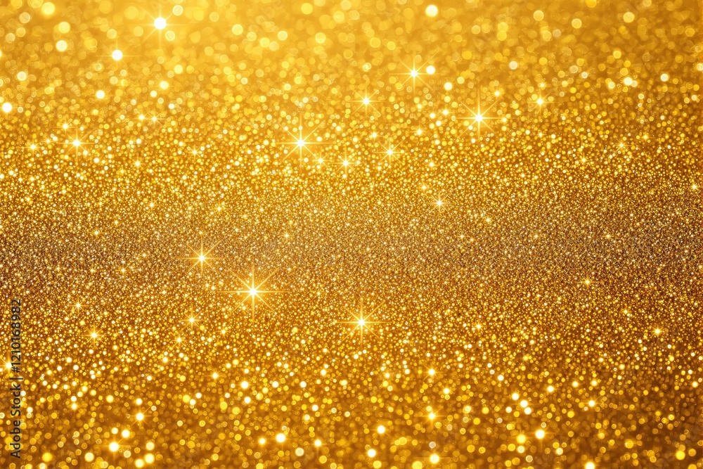 Golden sparkling glitter background with glowing light effects. Golden sparkling glitter background with glowing light effects.