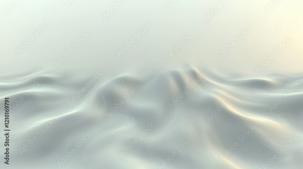 Naklejka premium Smooth gradient background texture with calming waves and soft tones. This serene design creates tranquil atmosphere, perfect for various creative projects
