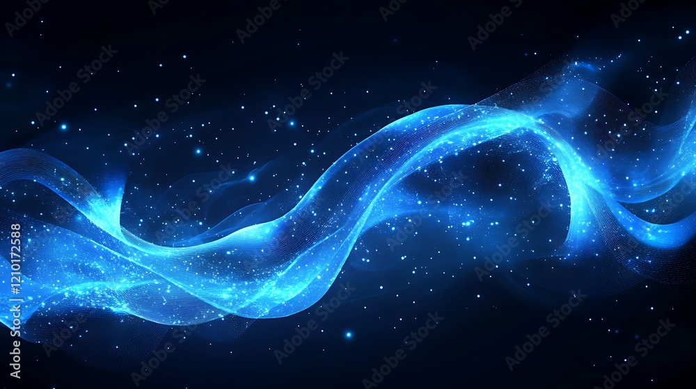 Abstract digital background with blue glowing light and data flow, technology concept. Big Data, abstract futuristic background Abstract digital background with blue glowing light and data flow, technology concept. Big Data, abstract futuristic background