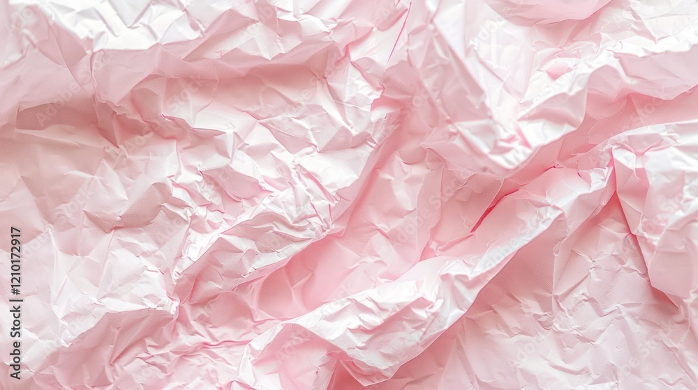 Fototapeta premium Pink Crinkled Paper Texture