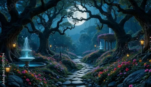 A spellbinding midnight stroll through a secret fairytale garden