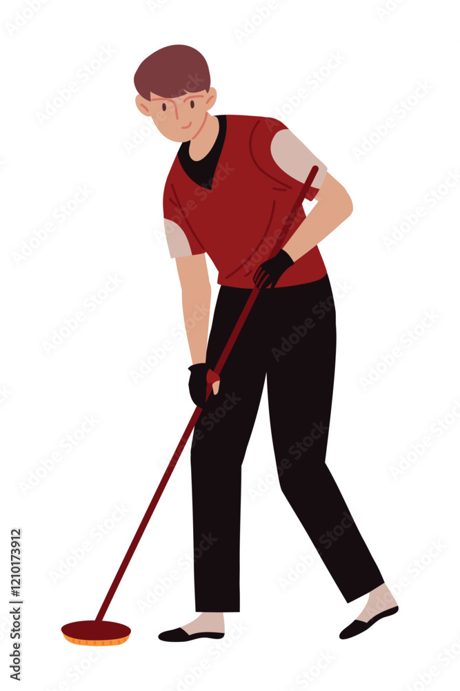 curling guy player character curling guy player character
