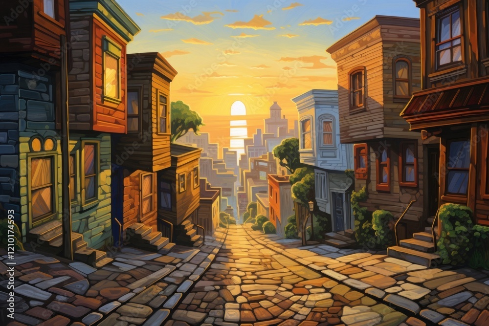 Obraz premium Painting art landscape outdoors