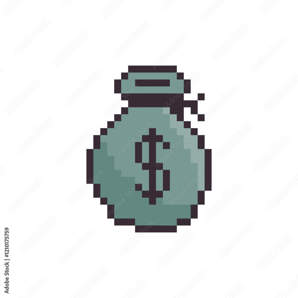 Obraz premium money in a bag pixel