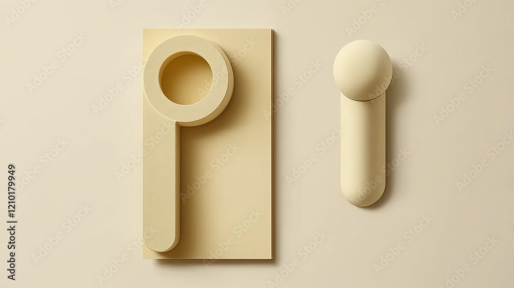 Beige search icon and button on neutral background Beige search icon and button on neutral background