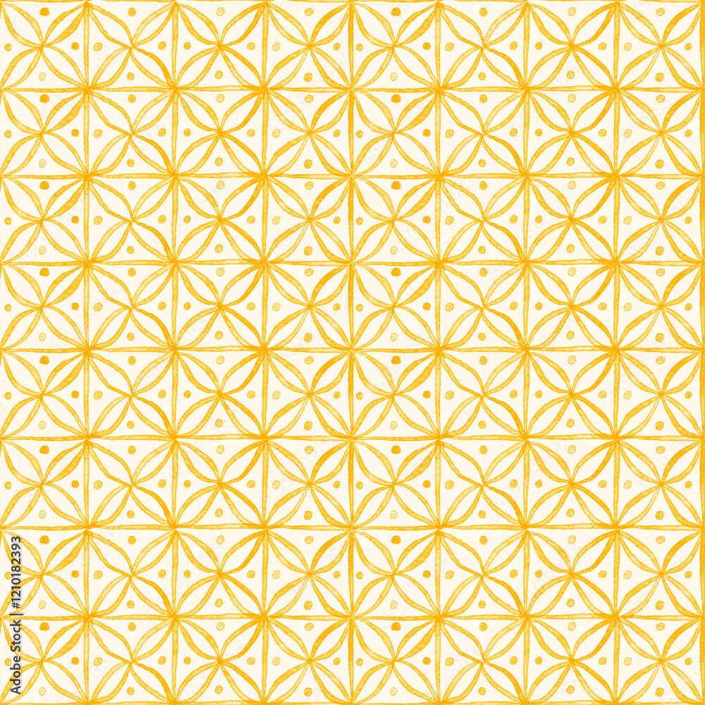 Intricate yellow pattern on a white background showcasing geometric shapes and designs Intricate yellow pattern on a white background showcasing geometric shapes and designs