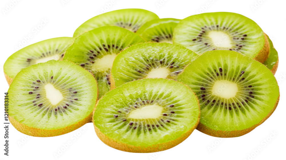 Fototapeta premium Sliced kiwi, isolated on transparent background
