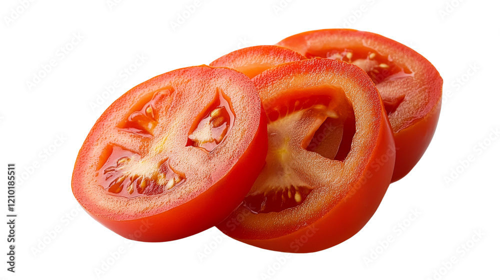 Sliced tomato, isolated on transparent background Sliced tomato, isolated on transparent background