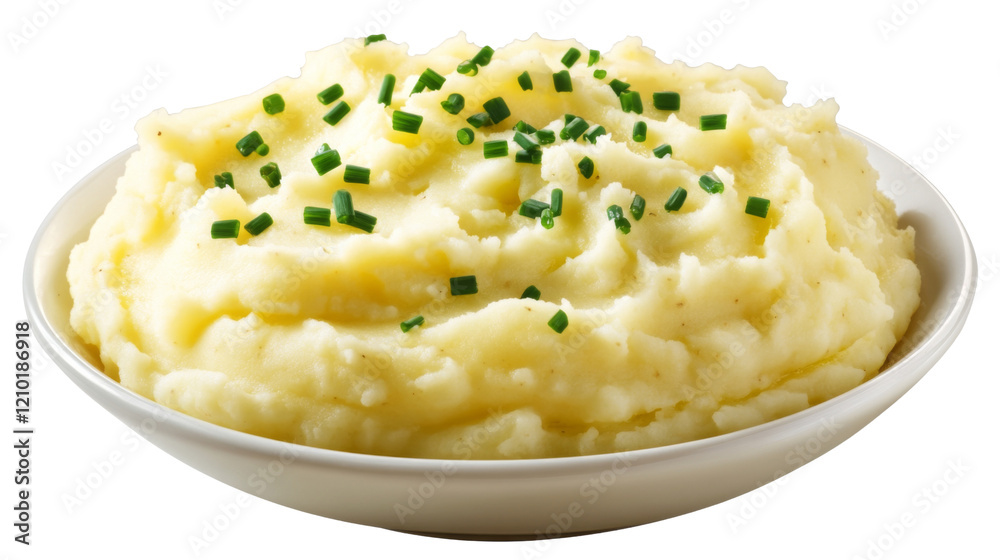 Smooth and creamy mashed potatoes, isolated on transparent background Smooth and creamy mashed potatoes, isolated on transparent background