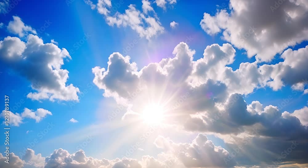 Low angle timelapse sun and clouds