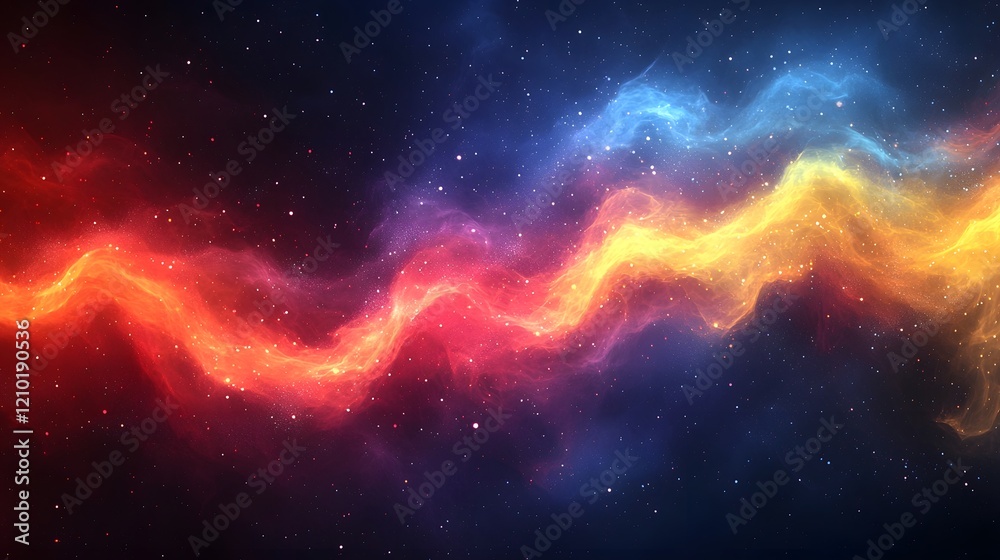Fototapeta premium Stunning abstract background featuring a vibrant spectrum gradient in shades of dark blue red and yellow with a dynamic blur effect creating a captivating and mesmerizing visual experience