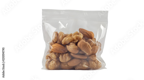 Almonds and Walnuts in Clear Resealable Bag  Healthy Snack  Mix of Nuts  Food Photography photo