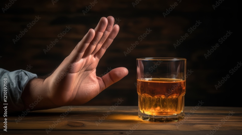 man refuses say no and avoid to drink an alcohol whiskey , stopping hand sign male, alcoholism treatment, alcohol addiction, quit booze, Stop Drinking Alcohol. Refuse Glass liquor, unhealthy, reject man refuses say no and avoid to drink an alcohol whiskey , stopping hand sign male, alcoholism treatment, alcohol addiction, quit booze, Stop Drinking Alcohol. Refuse Glass liquor, unhealthy, reject
