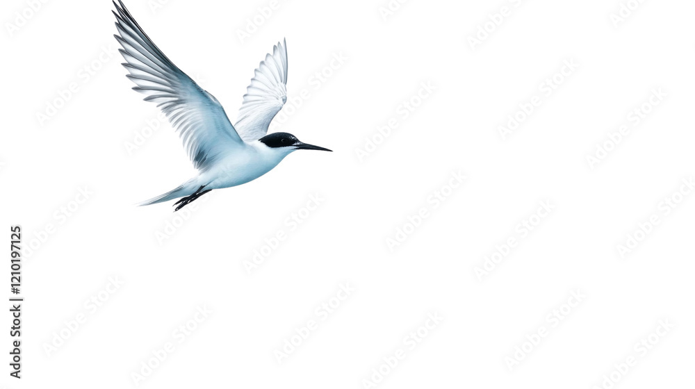 Fototapeta premium Tern flying, isolated on transparent background