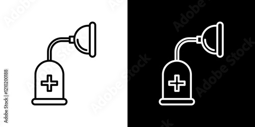 Anesthesia icons set in black filled and stroke line style