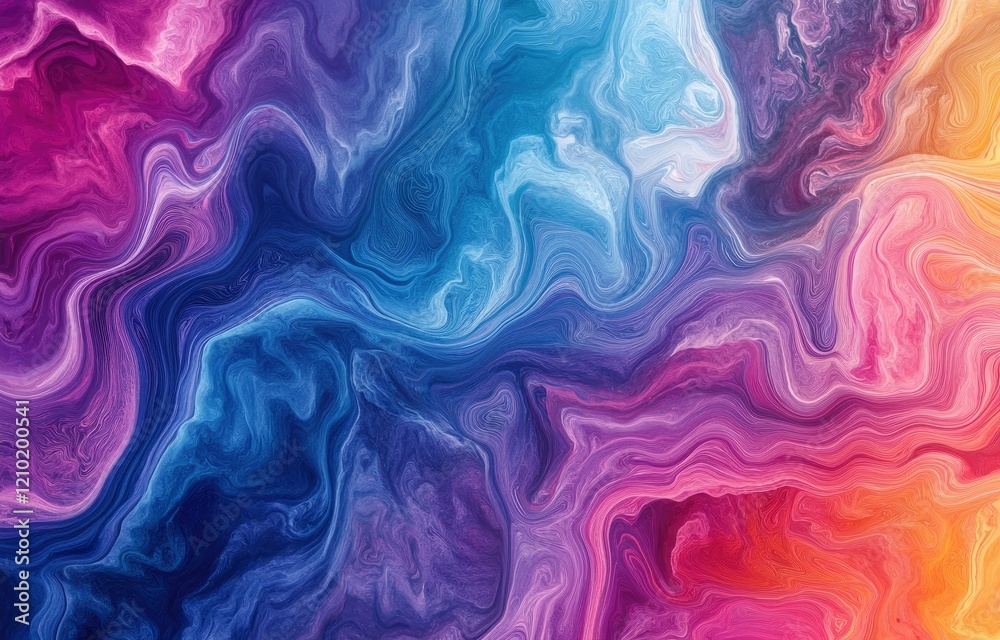 Abstract Swirling Hues: A Vibrant, Colorful Marble Painting Abstract Swirling Hues: A Vibrant, Colorful Marble Painting