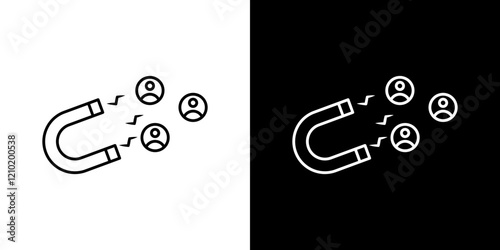 Attraction vector icon in thin line style